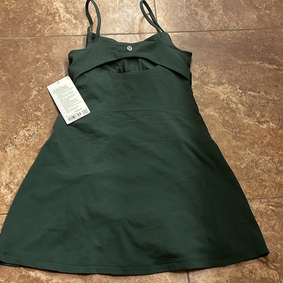 NWT Lululemon align cami strap dress LEGACY GREEN Sz 4 - Picture 2 of 7